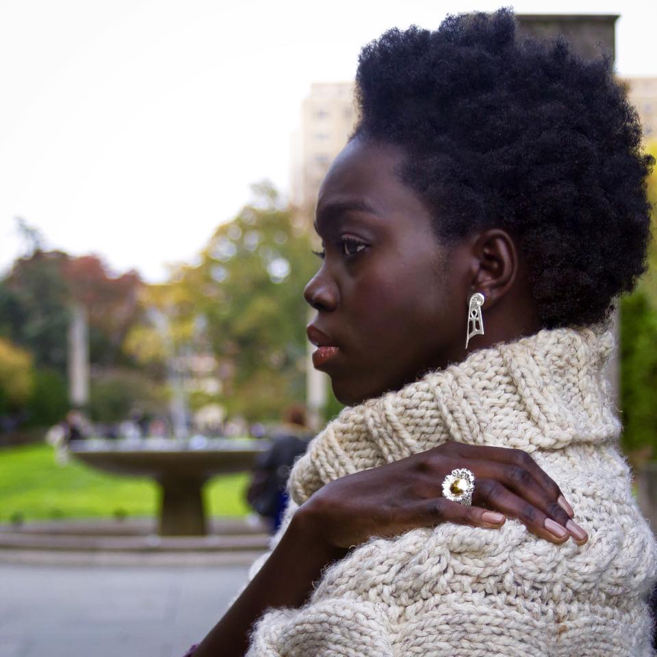Cultural Earrings from Studio of Ptah on a model