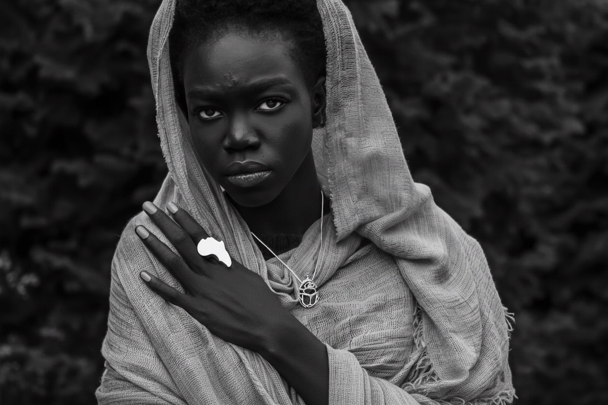 Africa Map Ring w/ Matte Finish by Studio of Ptah