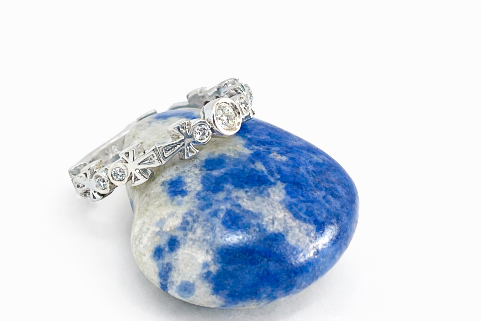 Ankh Eternity Band in white gold