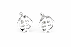 Gye Nyame Cufflinks in sterling silver on a white background