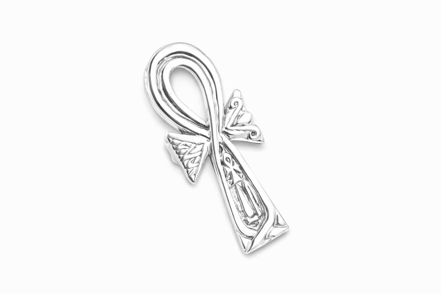 The Lotus Flower Ring features two lotus flower wrap around eacoher to create a large ankh design. literally representing life, which is also the meaning of the ankh.