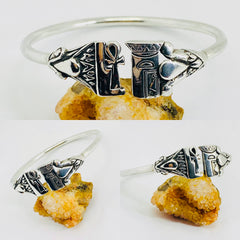 Sacred Woman Bangle | Sterling Silver