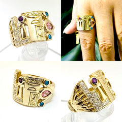 Sacred Woman Ascension Ring | Deluxe Wide Band Version