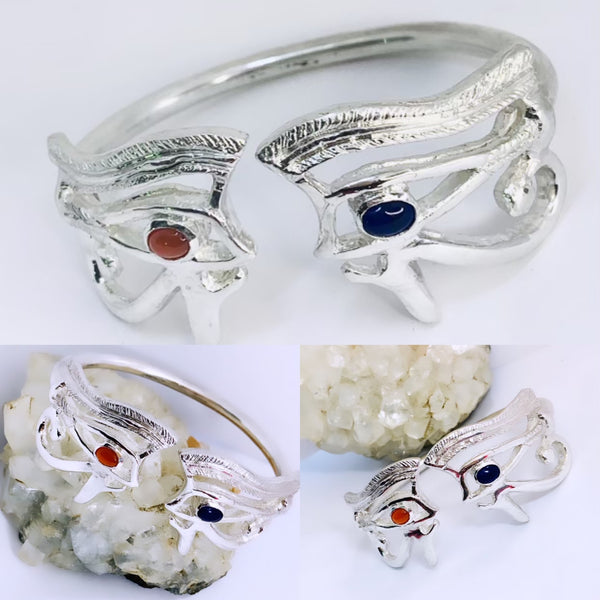 Double Eye of Heru (Horus) Bangle-Large