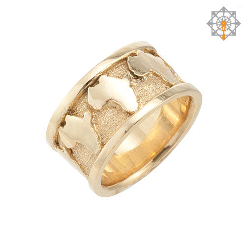 Africa Map Wedding Band