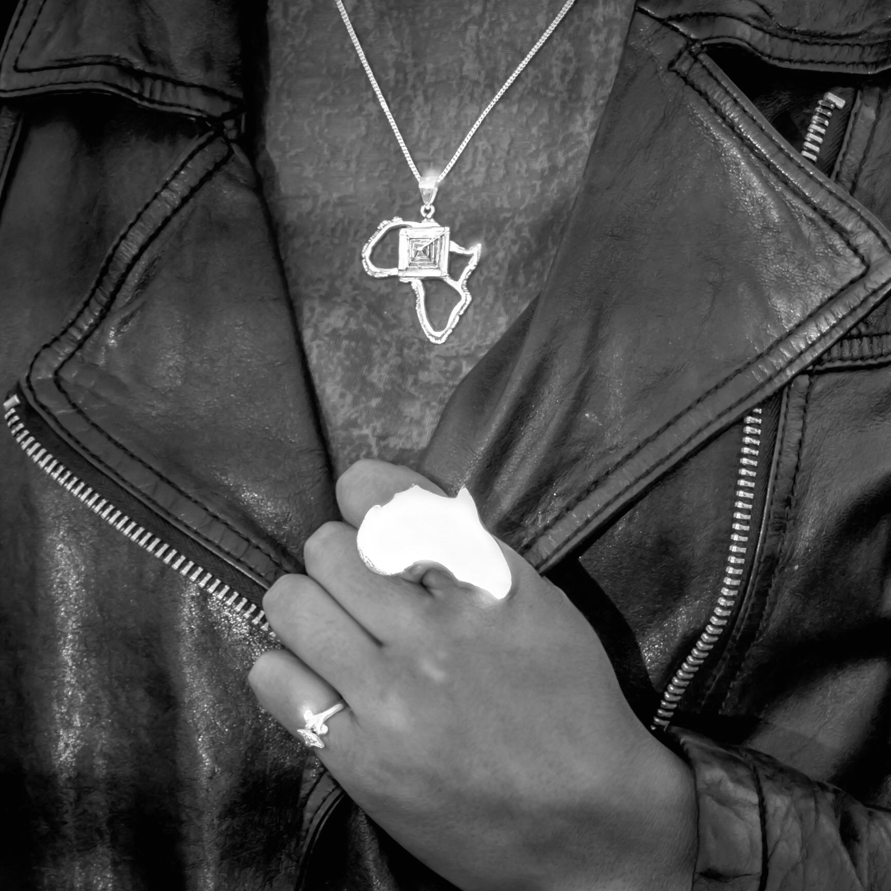 Africa Map Ring w/ Matte Finish