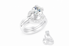 Ankh Halo Two Part Engagement Ring