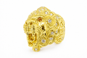 Lion Head Ring by Studio of Ptah
