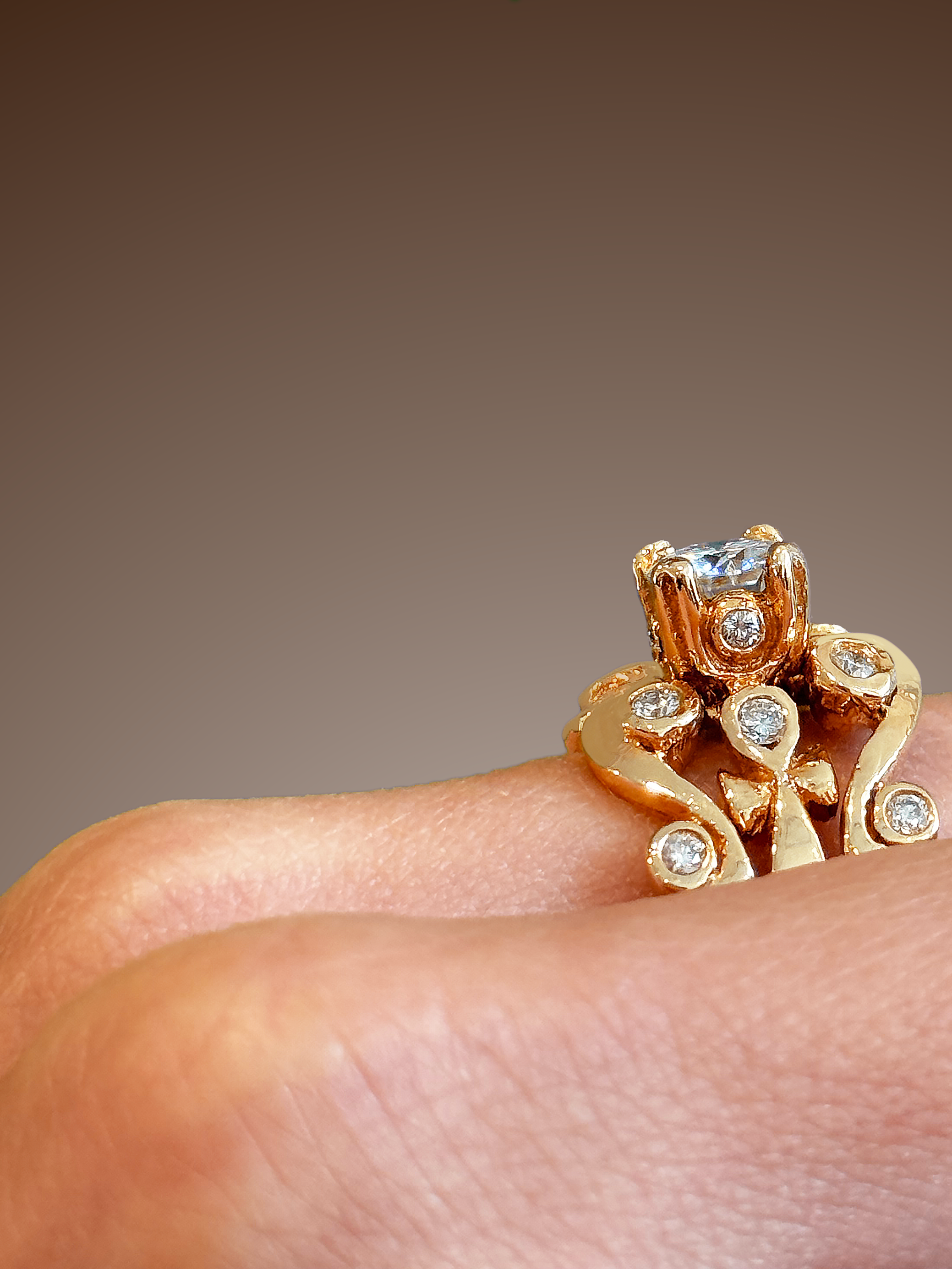 Sankofa Ankh Two Part Engagement Ring