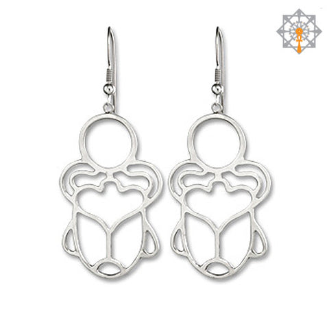 Khepera Scarab Earrings Lrg