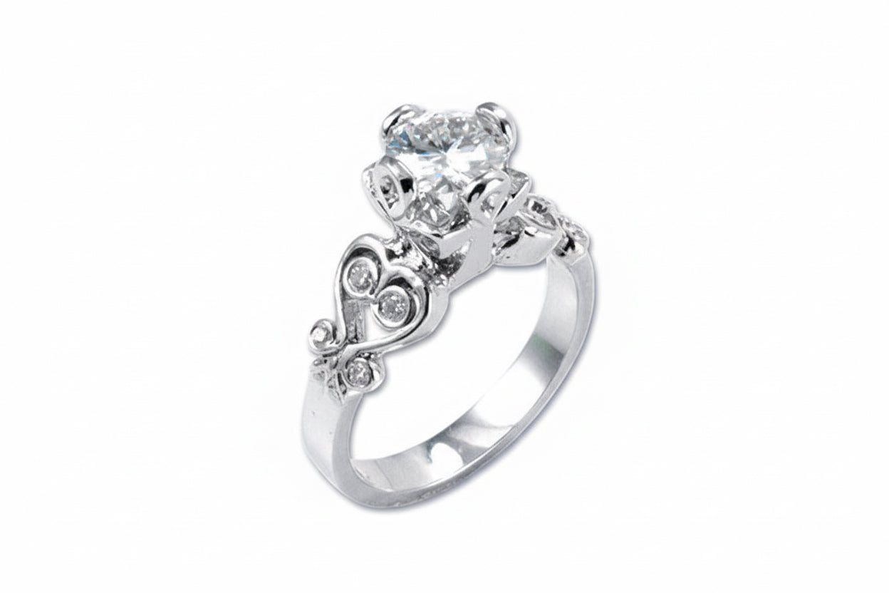 Sankofa Solitaire Engagement Ring - Adinkra