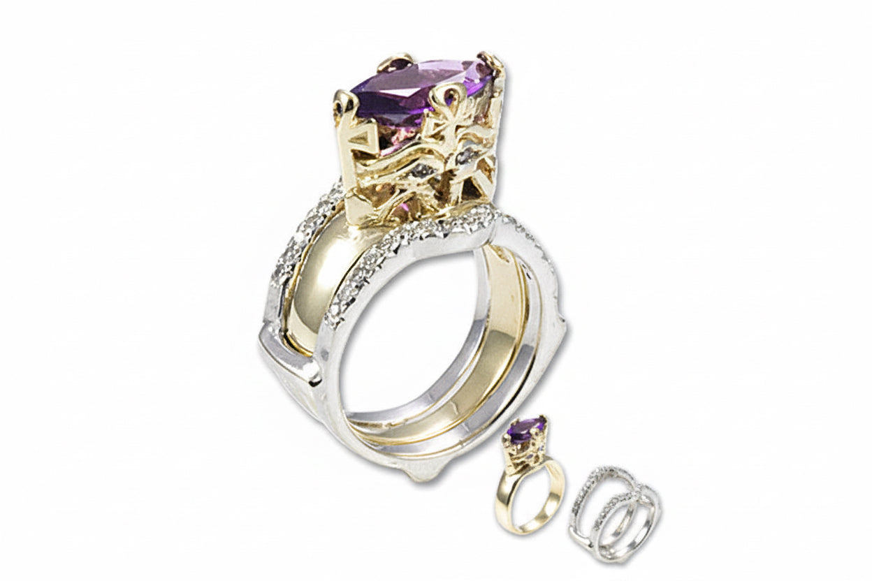 Eyes on Life Two Part Engagement Ring