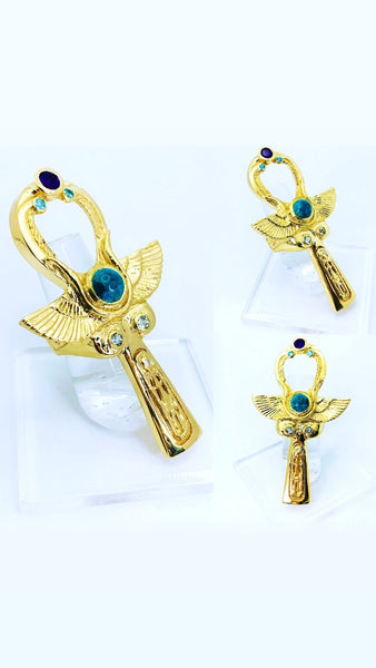 Goddess Ankh Ring XL (14k Gold)