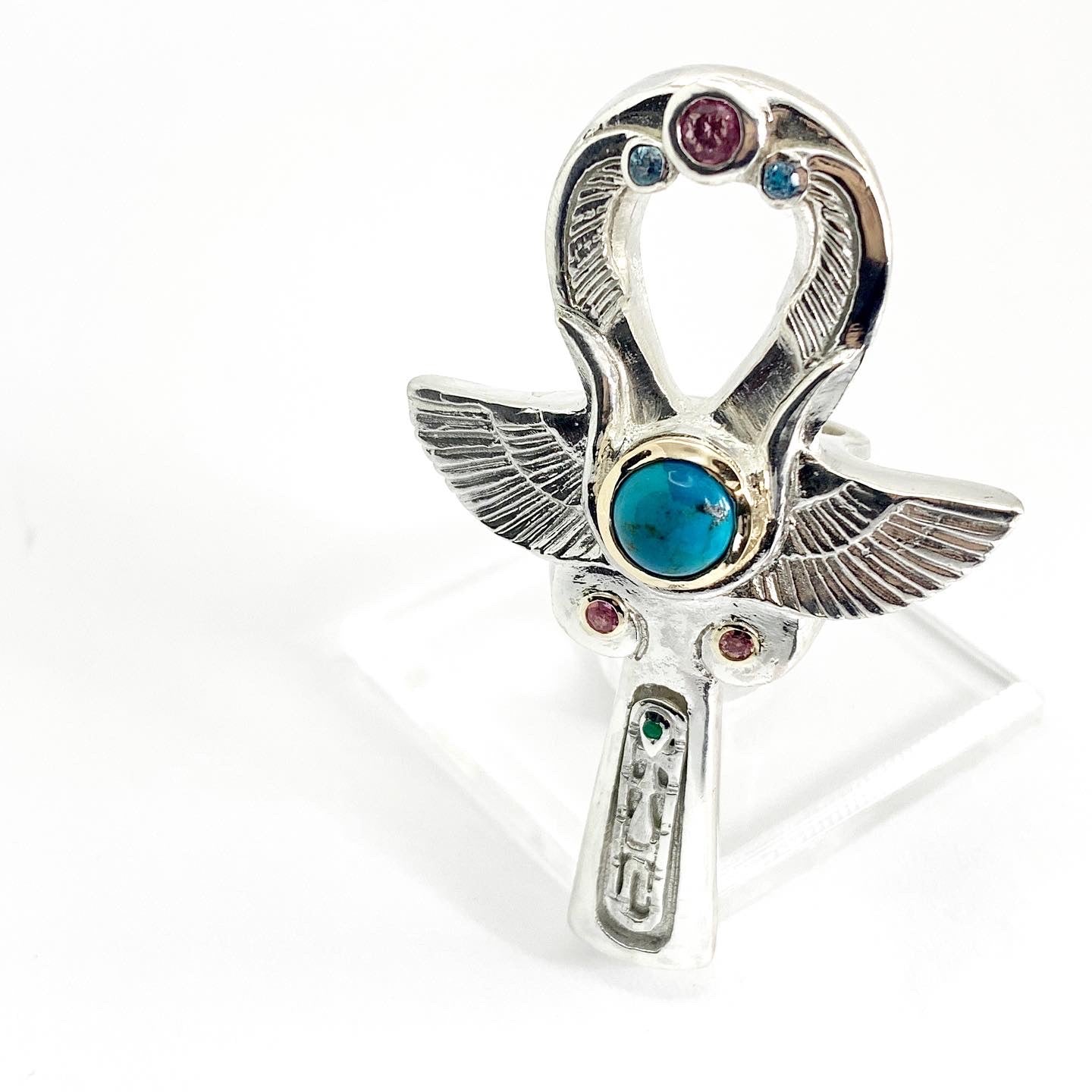 Goddess Ankh Ring XL (Sterling Silver)