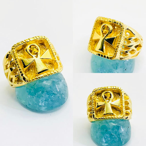 Lotus Ankh Ring