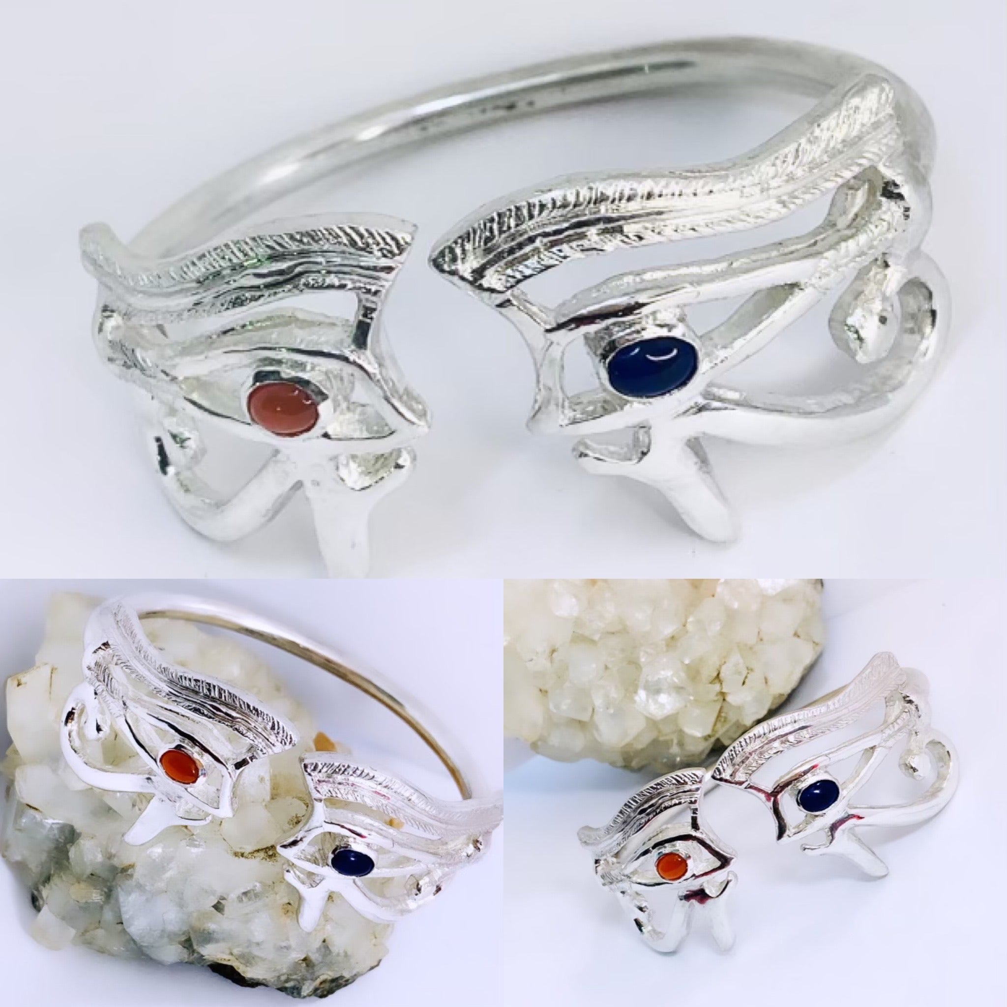 Large Double Eye of Heru (Horus) Bangle