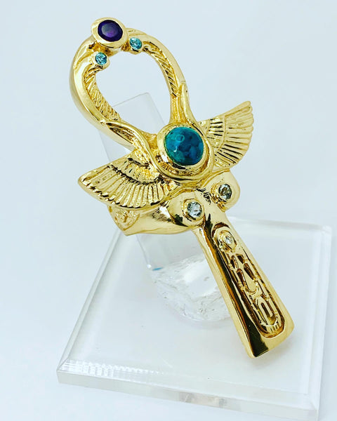 Goddess Ankh Ring XL (14k Gold)