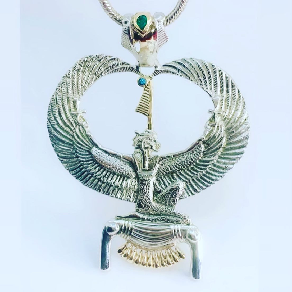 MA’AT Pendant XL (Silver\14k Gold)