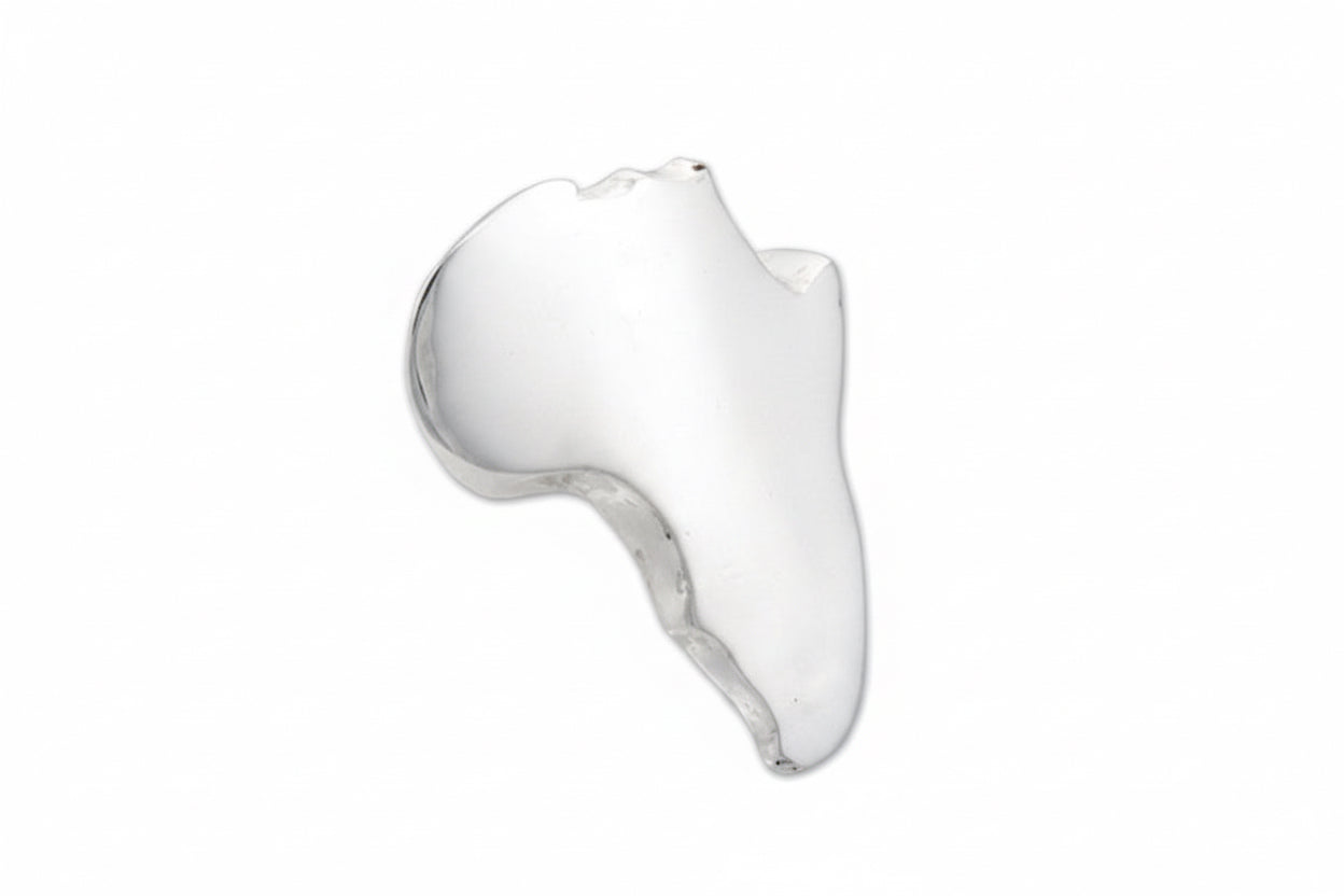 Africa Map Ring large size in sterling silver