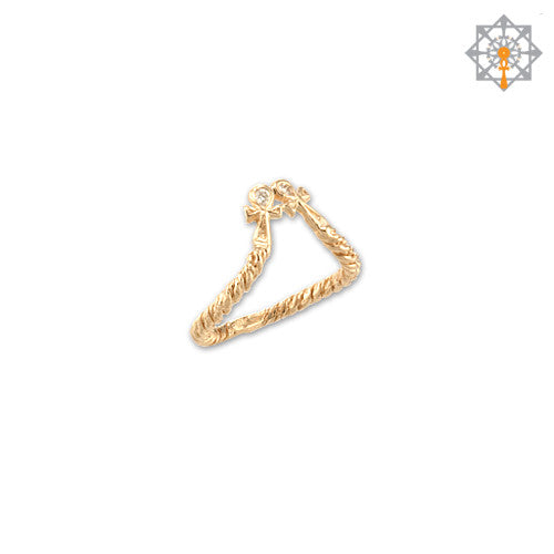 Double Ankh Mini Ring (14-18k Gold)