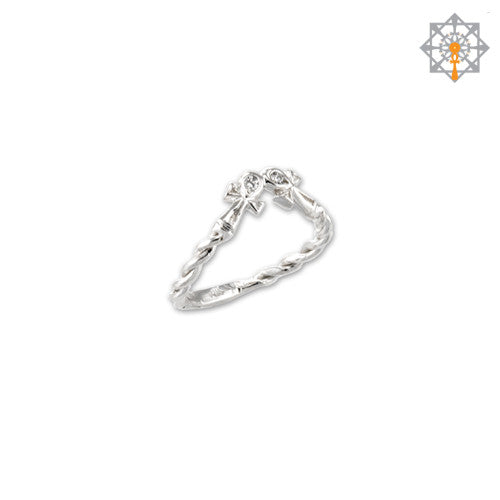 Double Ankh Ring Mini (14-18k Gold)