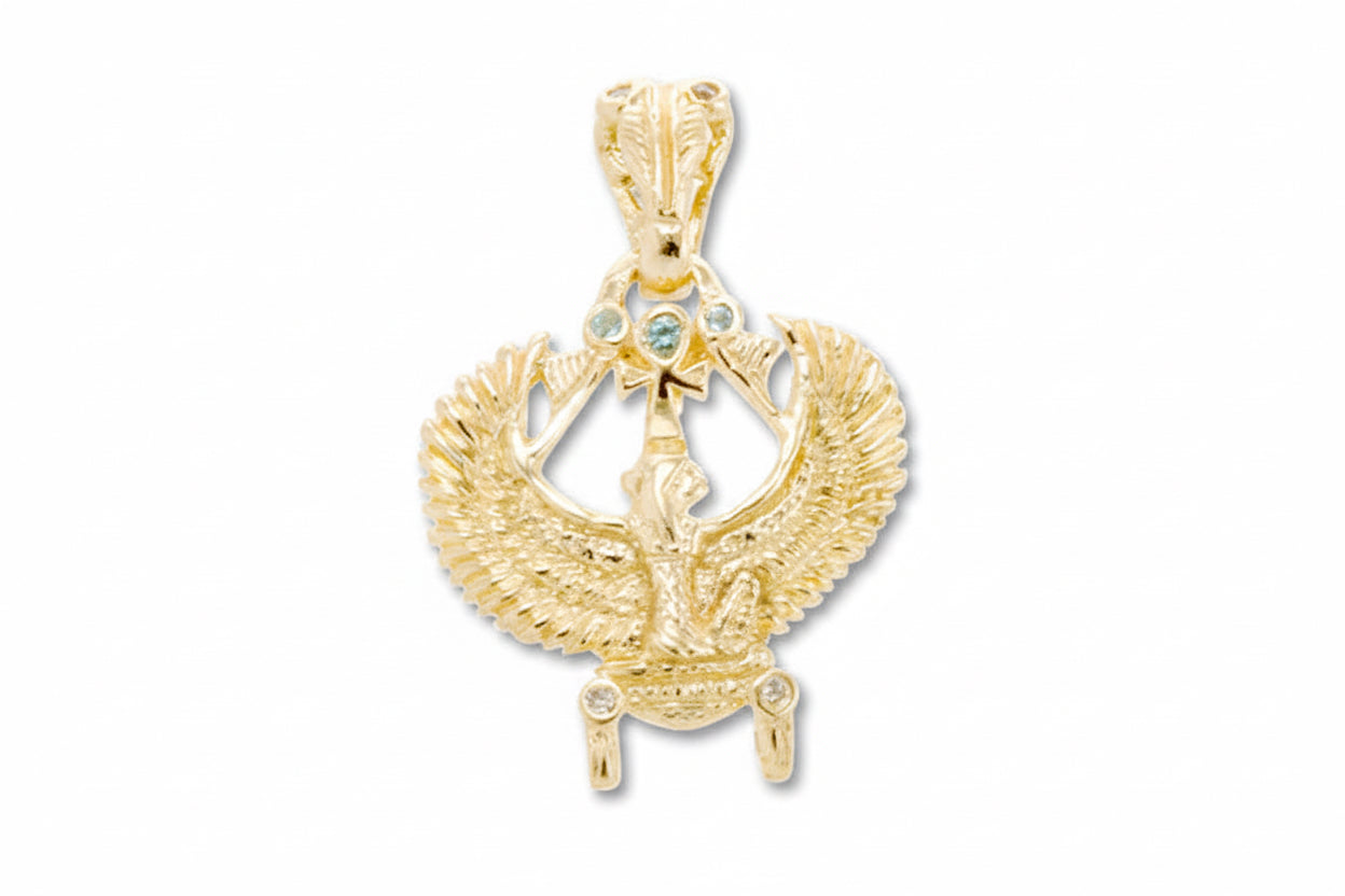 Ma’at Pendant w Aquamarines